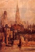 Richard Parkes Bonington Rouen from the Quais oil painting artist